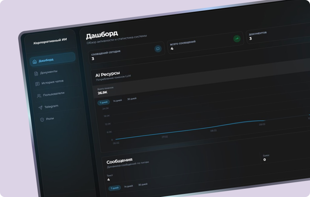 Интерфейс админ-панели Docwise+